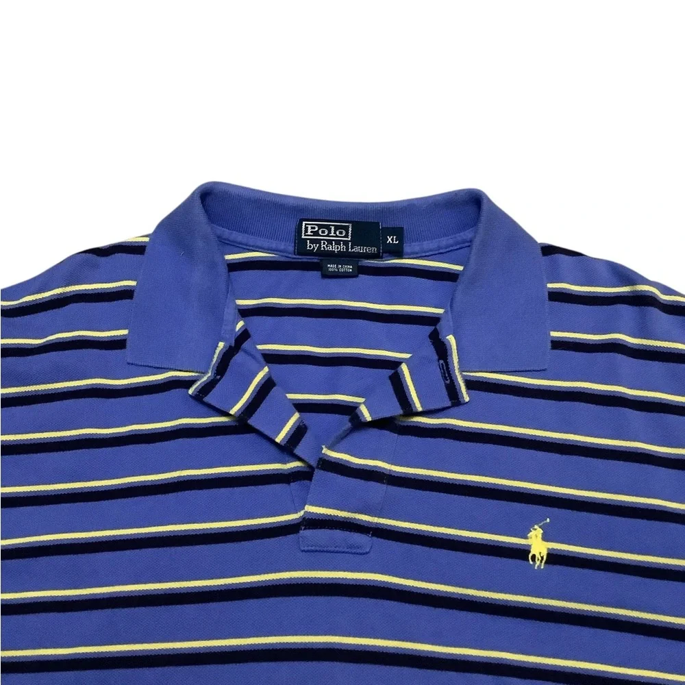Polo by Ralph Lauren Men's Blue Striped Shirt - Picture 2 of 3
